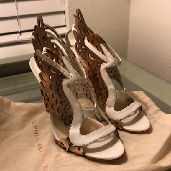 Rare/Sophia Webster Parisa rose gold wing pump - Picture 4 of 8